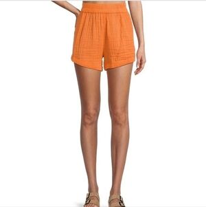 RIP CURL Premium Gauze Surf Shorts size Small 100% Cotton Light Orange